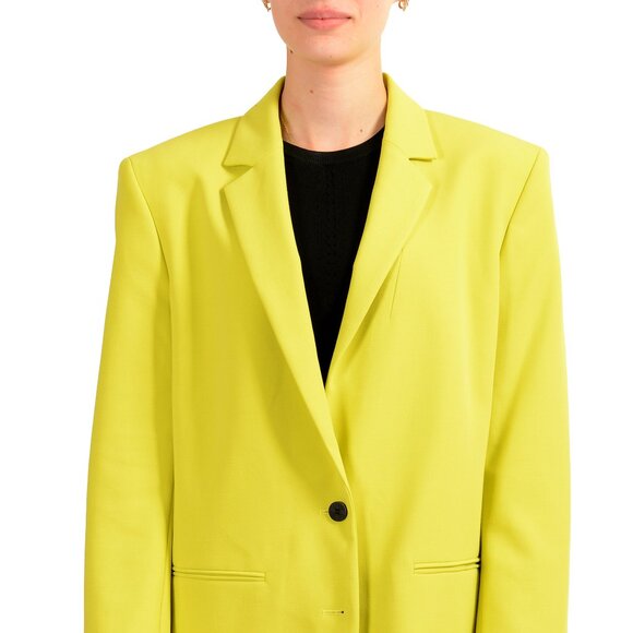 Hugo Boss Women's "Aita" Lime Green Two Button Blazer US 6 IT 42 - Picture 1 of 7